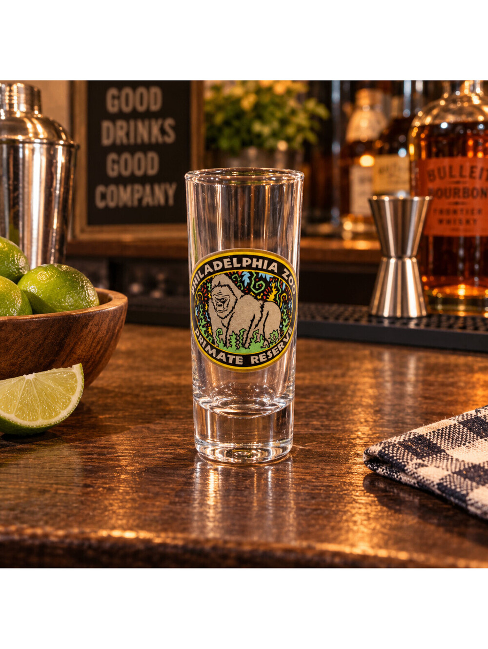 Philadelphia Zoo Primate Reserve Shot Glass Souvenir Collectible Pennsylvania